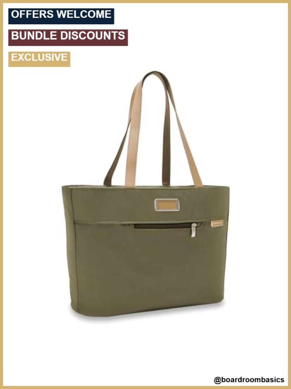 Ballistic Nylon Travel Tote Bag for Weekend Travel & Work